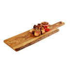 Thumbnail image #1 for Libbey APS Germany - Olive APS 00873 Oval Wood Serving Board with Handle, 20-1/8" x 5-7/8"