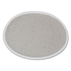 Thumbnail image #1 for G.E.T. Pottery Market P-101-DVG Melamine Dinner Plate, 10.5 in., Round, Dove Gray with White Trim 1 Dozen