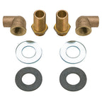 Thumbnail image #1 for Tarrison Products Ltd. TP-PMPW Faucet Wall Mount Inlet Kit with (2) 1/2" NPS Nipples, (2) 1/2" NPT Street Elbows, Washers & Locknuts