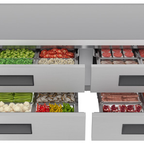 Thumbnail image #4 for Koolmore KM-BR-844D 84-Inch Commercial Chef Base Refrigerator with 4 Refrigerated Drawers, Digital Control, Stainless Steel