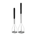 Thumbnail image #1 for Thunder Group SLPMR024C Potato Masher, 24"L, Round Face, Soft Grip Handle, Chrome Plated Case of 24
