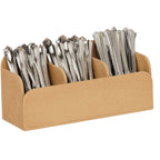 Thumbnail image #1 for Cal-Mil 22354-122 3-Compartment Silverware Holder, 13"W x 4.5"D x 6"H, Upcycled Rice Hulls