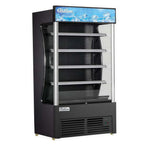Thumbnail image #1 for USR Brands Coldline AOC-46-B Open-Air Refrigerated Display Merchandiser, 46"W, 4-Tier, Black, Self-Contained