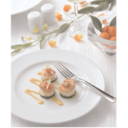 Thumbnail image #2 for Vertex China Crystal Bay CB-20 Porcelain Plate, 11-1/2" Round, Embossed Rim, Bright White 1 Dozen