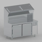 Thumbnail image #1 for EMI Industries PTMAX3633R Refrigerated Pizza Prep Table, 36"W x 33"D x 66"H, 1 Door, 8-Pan Capacity, Remote Refrigeration