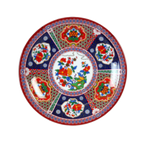 Thumbnail image #1 for Thunder Group Peacock 1015TP Round Melamine Plate, 14-3/8" Diameter, Break-Resistant, Dishwasher Safe Case of 2 Dozen