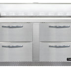 Thumbnail image #1 for Continental Refrigerator SW60N16-FB-D 60-Inch Two-Section Sandwich Prep Table, 4 Drawers, 16-Pan Capacity, Front-Breathing