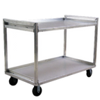 Thumbnail image #1 for New Age 97177 Aluminum Utility Cart, 22"W x 41"H x 37"D, 2 Open Shelves, 2,000 lb Rolling Capacity