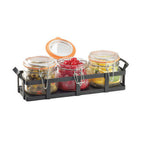 Thumbnail image #1 for Cal-Mil C3335JAR Glass Mason Jar Condiment Container, 17 oz, Hermetic Seal Case of 3