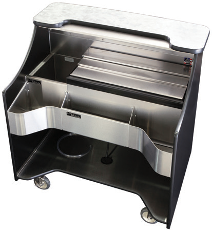 Product image #5 for Perlick Tobin Ellis Signature Mobile Bar with 42-Inch Bartending Width, Ice Chest, Bottle Well, and LED Task Lighting