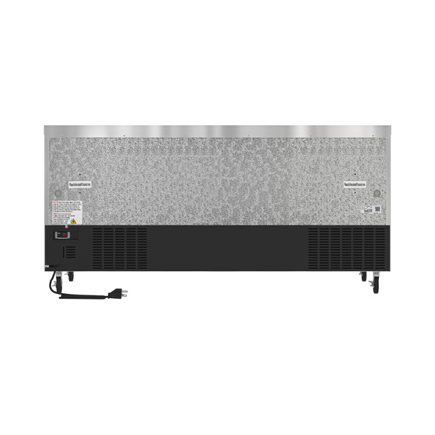 Product image #7 for 72-Inch Three-Section Undercounter Reach-In Refrigerator with Solid Stainless Steel Doors