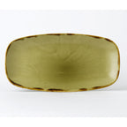 Thumbnail image #1 for Cardinal Harvest Green By Dudson HG298 Oblong Vitrified Ceramic Tray, 11-3/4" x 6" 1 Dozen