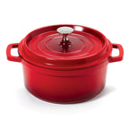 Thumbnail image #1 for G.E.T. Heiss CA-011-R/BK/CC Induction Dutch Oven, 2-1/2 qt, Cast Aluminum with Ceramic Enamel Coating and Lid