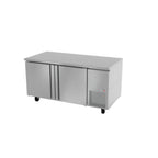 Thumbnail image #1 for Fagor Refrigeration SUR-67 Undercounter Refrigerator, 67-1/4"W, 2 Solid Doors, Stainless Steel, Self-Contained Side-Mounted Refrigeration