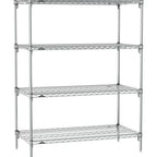 Thumbnail image #1 for Metro Super Erecta SA-2454C-63-S4 Super Adjustable Wire Stationary Starter Shelving Unit, 54"W x 24"D x 63"H, 600 lb. capacity per shelf, 2000 lb.