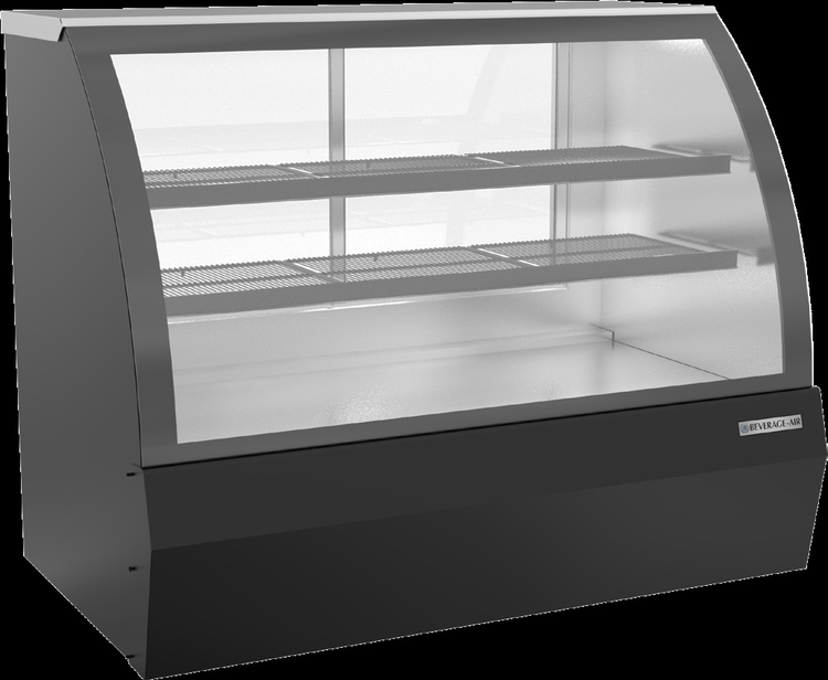 Product image #6 for Beverage-Air 60.25-Inch Dry Deli Display Case with Curved Glass, Sliding Rear Doors, 17 Cu. Ft., Black Exterior