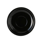 Thumbnail image #1 for Tuxton China DuraTux®© BBE-066 Black Ceramic Cappuccino Saucer, 6.75 in. Round Case of 2 Dozen