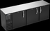 Thumbnail image #3 for Beverage-Air Three-Section 94-Inch Back Bar Refrigerated Storage Cabinet with Solid Doors