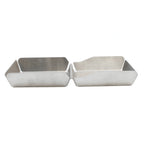 Thumbnail image #1 for TableCraft Products Better Burger 20003 Stainless Steel Rectangular Burger Box, Two 12 oz Compartments, 11-5/8 x 6-1/4 x 1-1/2 Case of 12