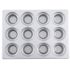 Thumbnail image #1 for TableCraft Products 12476 12-Cup Large Crown Muffin Pan, 6 oz, Aluminized Steel, Silicone-Glazed Nonstick Case of 6