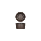 Thumbnail image #1 for Tuxton China Zion VNX-0203 2 oz Round Porcelain Pipkin, Matte Brown Case of 4 Dozen