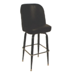 Thumbnail image #1 for ATSMFG ATS AT&S-SR-4J-ATT MFG Swivel Bar Stool, Jumbo Upholstered Bucket Seat, 30" Seat Height, Cross-Over Base, Black Vinyl