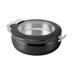 Thumbnail image #1 for Steelite WNK HW/Buffet 5370S588 Round Induction Chafer, 5.5 qt, Glass Lid, Stainless Steel Insert