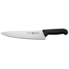 Thumbnail image #1 for JB Prince V812 8PL 8" Chef's Knife, Stamped High Carbon Stainless Steel Blade, Black Plastic Handle