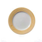 Thumbnail image #1 for Vertex China Sausalito SAU-20-Y Round China Dinner Plate, 11-1/4" Diameter, Sculpted Lines, Pumpkin 1 Dozen