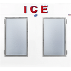 Thumbnail image #2 for Leer 3580401 Indoor Upright Ice Merchandiser, 85 cu. ft., 2 Glass Doors, Self-Contained Bottom-Mounted Refrigeration, 84"W x 41.94"D x 76.5"H