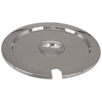 Thumbnail image #1 for Stanton Trading 4820C Steam Table Inset Cover, 11 qt, Notched/Slotted, Polished Mirror Finish Stainless Steel, Without Hinge Case of 36