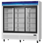 Thumbnail image #1 for Blue Air FSE LLC BGM69SLW-HC 61 Cu. Ft. Two-Section Refrigerated Merchandiser with Three Sliding Glass Doors