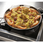 Thumbnail image #1 for Matfer Bourgeat 070990 Paella Pan, 12-1/2" Dia. x 1-1/2"H, Stainless Steel/Aluminum Sandwich Bottom, 2 Handles, Induction Ready