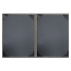 Thumbnail image #2 for Risch Milan MILAN-2V 8.5X11 Hardback Simulated Woven Vinyl Menu Cover, 8-1/2 x 11, Double Fold, 2-View Case of 25