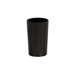 Thumbnail image #1 for Cal-Mil 24020-4-13 Ribbed Melamine Salad Bar Crock, 3.75" Diameter x 6"H, Black Case of 6