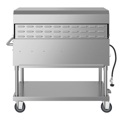 Product image #7 for 48-Inch 6-Burner Mobile Commercial Outdoor Propane Gas Grill with Roll Dome Cover