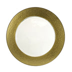 Thumbnail image #1 for Ten Strawberry Street HAL-GLD340 13" Round Gold-Rimmed Glass Charger Plate Case of 12