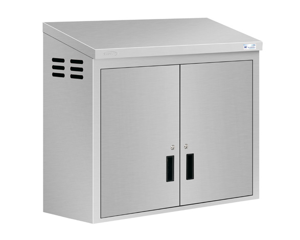 Product image #4 for KoolMore 36-Inch Stainless Steel Wall Cabinet with Hinged Locking Doors and 2 Shelves