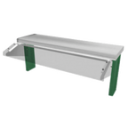 Thumbnail image #1 for Duke Manufacturing Thurmaduke TS530-32-1SN Single-Sided Buffet Sneeze Guard, Flip-Up Acrylic, Painted End Panels, 31-3/4"W x 13"D x 18"H