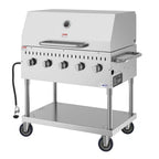 Thumbnail image #8 for Koolmore CGKIT3-36D Mobile 5-Burner Commercial Outdoor Propane Grill, 688 sq. in., Stainless Steel, Piezo Ignition