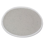 Thumbnail image #1 for G.E.T. GET P-75-DVG Round Melamine Bread/Side Dish, 7.5 in., Dove Gray with White Trim 1 Dozen