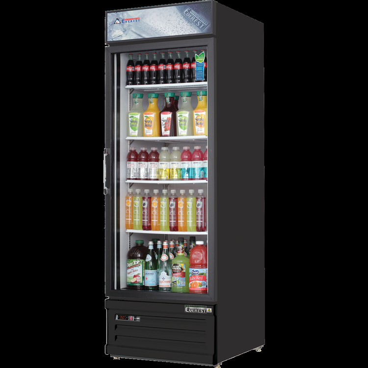 Product image #5 for Everest Refrigeration EMGR20B One-Section Glass Door Merchandiser Refrigerator, 20 Cu. Ft., Bottom-Mounted Self-Contained, Black Exterior