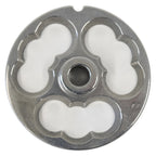 Thumbnail image #1 for American Eagle Food Machinery AE-G22N/06-00 Meat Grinder Plate, #22 Head, 3-Hole Pass-Through, 0mm