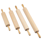 Thumbnail image #1 for Browne USA Foodservice 575215 Hardwood Revolving Rolling Pin, 15" Barrel, Stainless Steel Ball Bearing