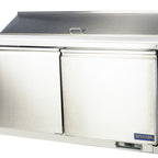 Thumbnail image #1 for Stanton Trading STC-SST-60 Two-Door Sandwich/Salad Prep Refrigerator, 16-Pan, Self-Contained, Stainless Steel