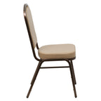 Thumbnail image #2 for Flash Furniture Hercules FD-C01-COPPER-TN-VY-GG Stacking Banquet Chair, Tan Vinyl Upholstery, Copper Vein Frame