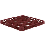Thumbnail image #1 for Vollrath Rack Max® TRJ-21 Full-Size Dishwasher Rack Extender, 12 Compartments, Burgundy, 19-3/4" x 19-3/4" x 1-9/16" Case of 12