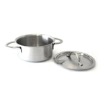 Thumbnail image #1 for G.E.T. Specialty Servingware 4-80910 10 oz Stainless Steel Mini Bistro Pot with Lid, Handles and Satin Finish Case of 12