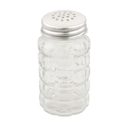 Thumbnail image #1 for Alegacy Foodservice Products 30SP Salt & Pepper Shaker, 1-5/8 oz, Paneled Glass Jar, Aluminum Universal-Hole Top Case of 3