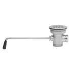 Thumbnail image #1 for Fisher 24104 Twist Waste Valve with Overflow Outlet, 3-1/2" Sink Opening, 1-1/2" Drain Outlet, Flat Strainer